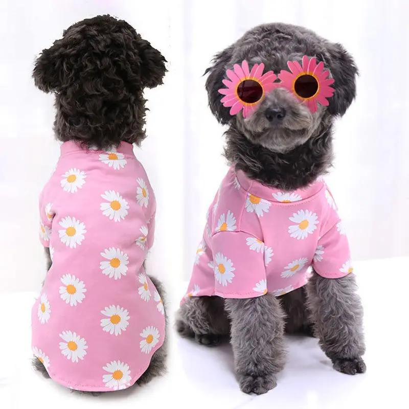 Dog, Cat, Spring/Summer, Autumn Pet Supplies, Teddy Dogs, Small and Medium Sized Dog Clothes, Trendy Short Sleeves