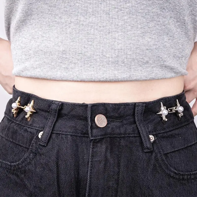 39BD Removable Waist Tighteners Waist Pin 3/6PCS Nonsewing Plating Color For Women and Girl Waist Decorative Accessories