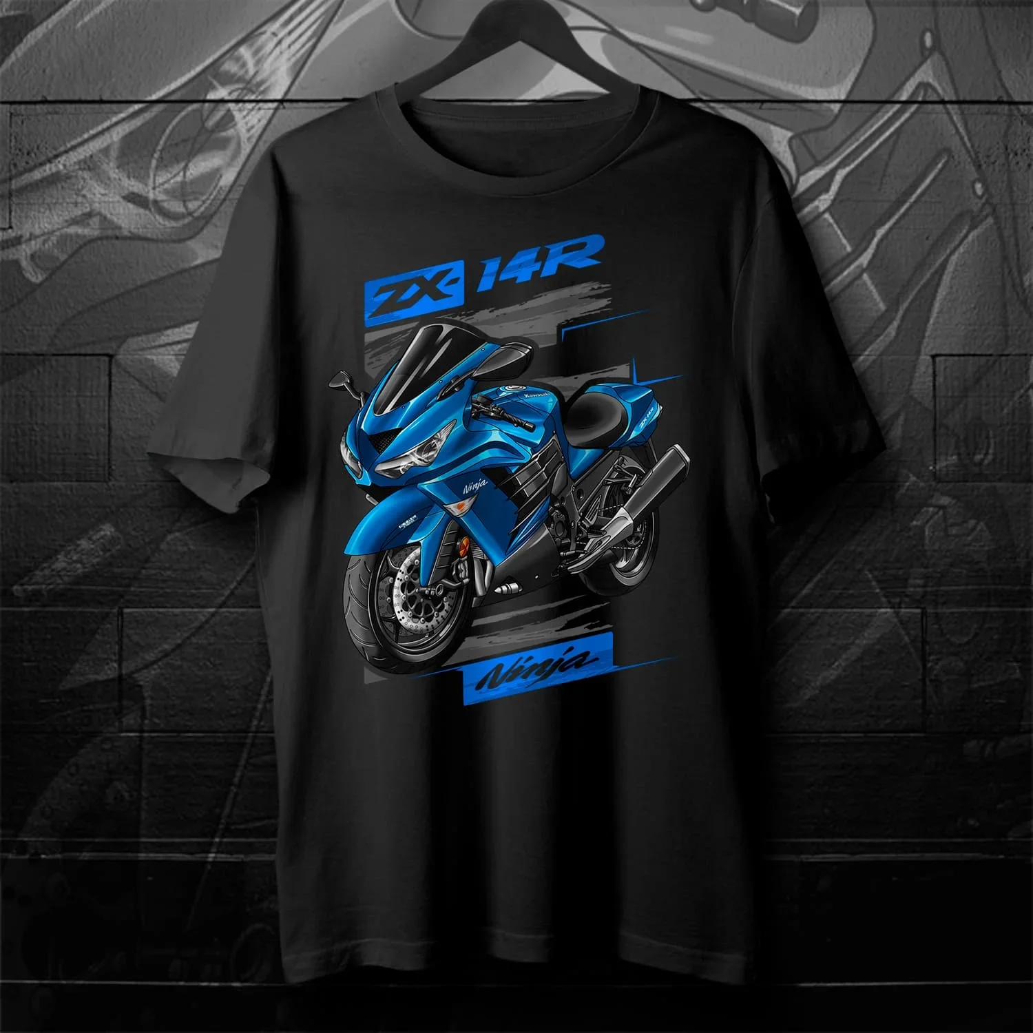 2012-2024 Models Japanese Ninja ZX-14R Motorcycle T-Shirt 100% Cotton O-Neck Short Sleeve Summer Casual Mens T-shirt Streetwear
