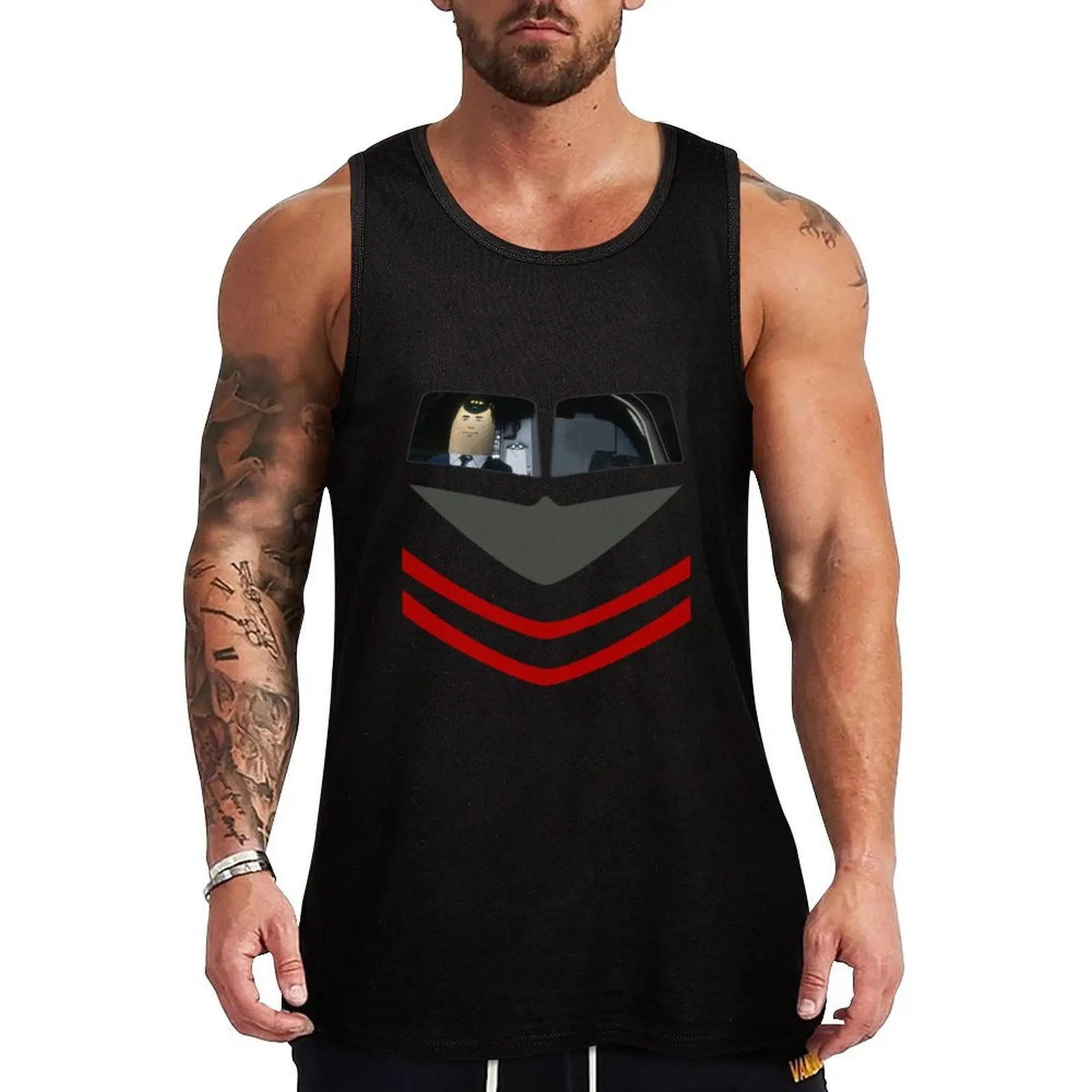 

Otto Pilot - Airplane! Tank Top Sports Performance Tank Top Gym Fitness Sleeveless