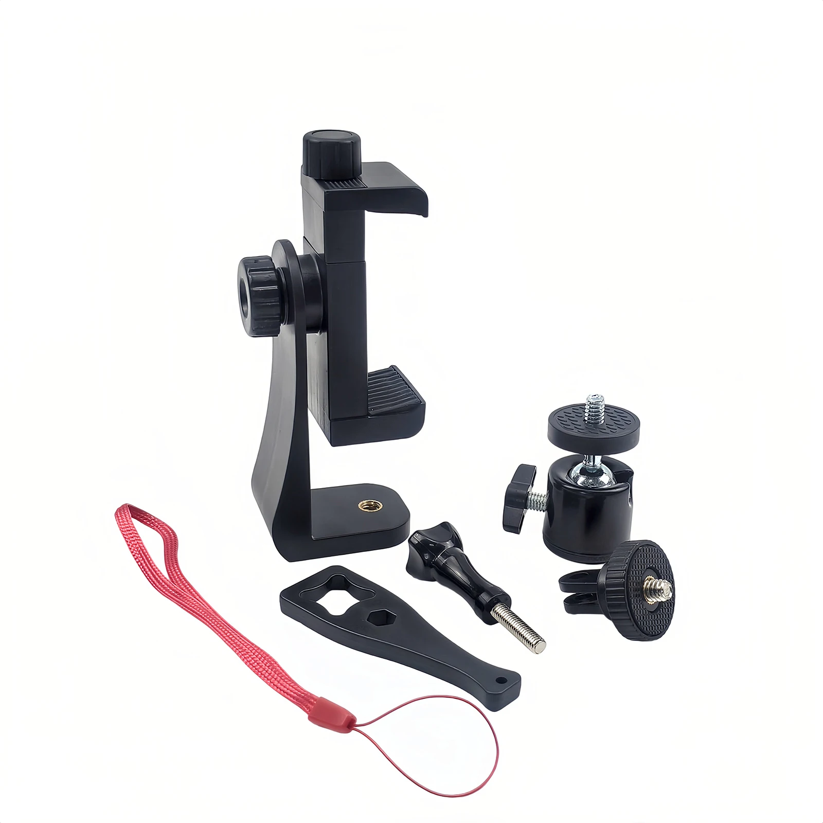 360° Rotatable Universal Phone Tripod Mount Adjustable Smartphone Clamp Support Horizontal Vertical Shooting for Vlog Live Strea
