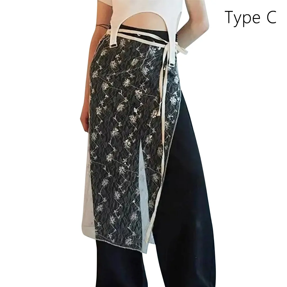 

Sheer Lace​​ Lace Up Skirt ​​Glitter Sequins​​ ​​Adjustable Ties​​ ​​Sequins Flower Apron​​ Sexy Cover Up​​ See-Through Skirt​​