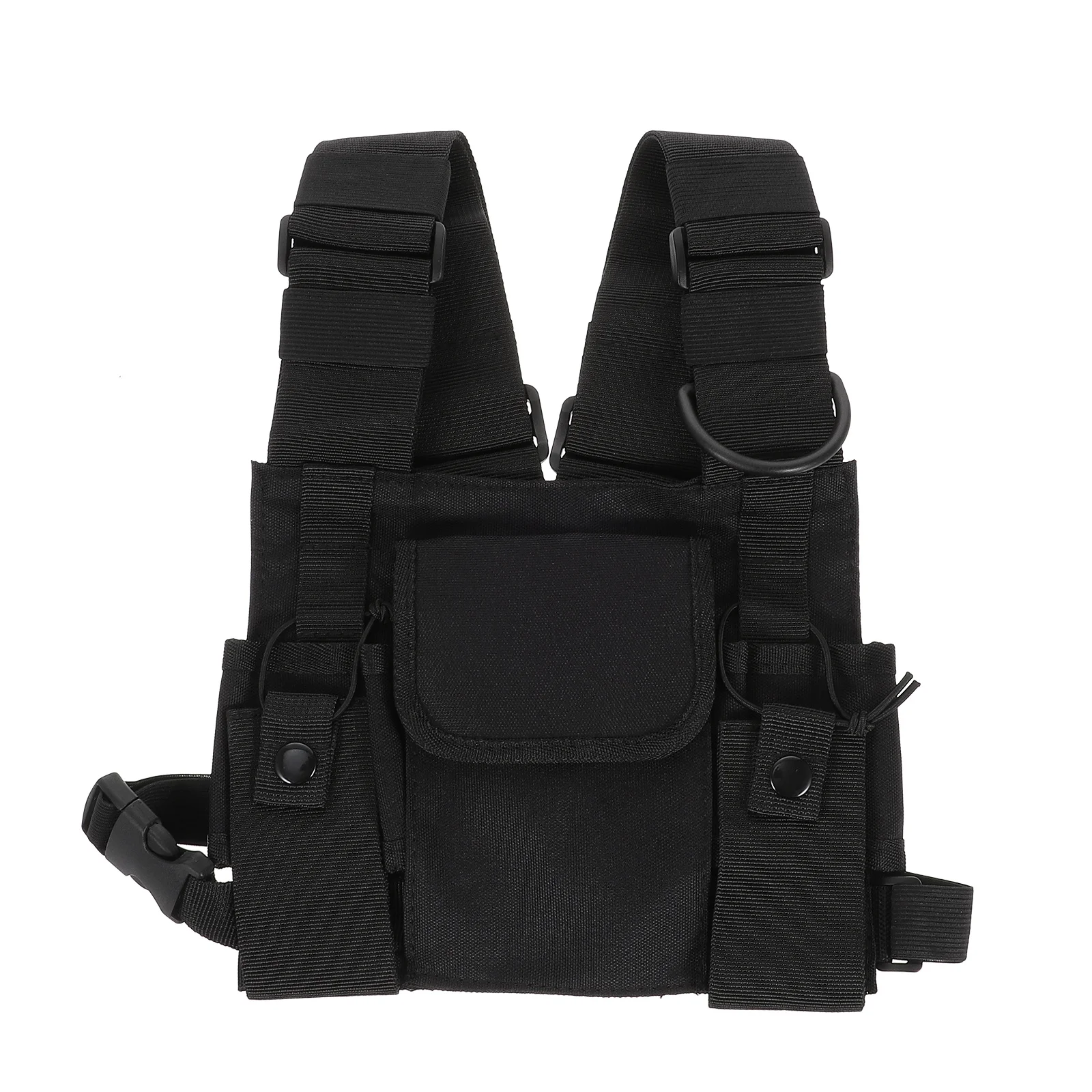 

Radio Chest Harness Chest Rig Pack Vest Rig for Two Outdoor Activities Walkie Holder Quick Access