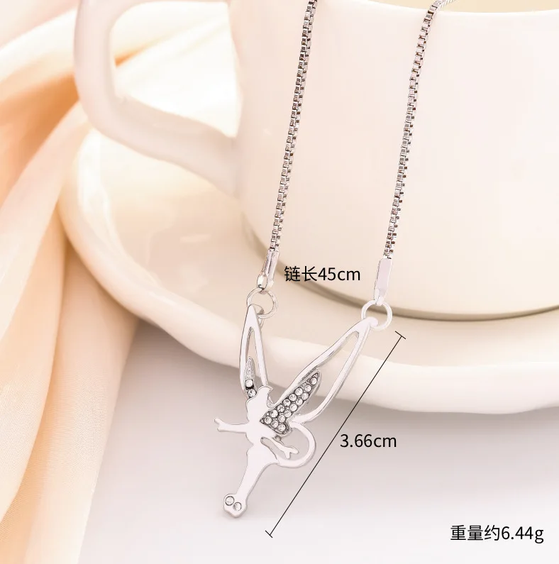 New Angel Wing Necklace Rhinestone Fashion Charm Jewelry