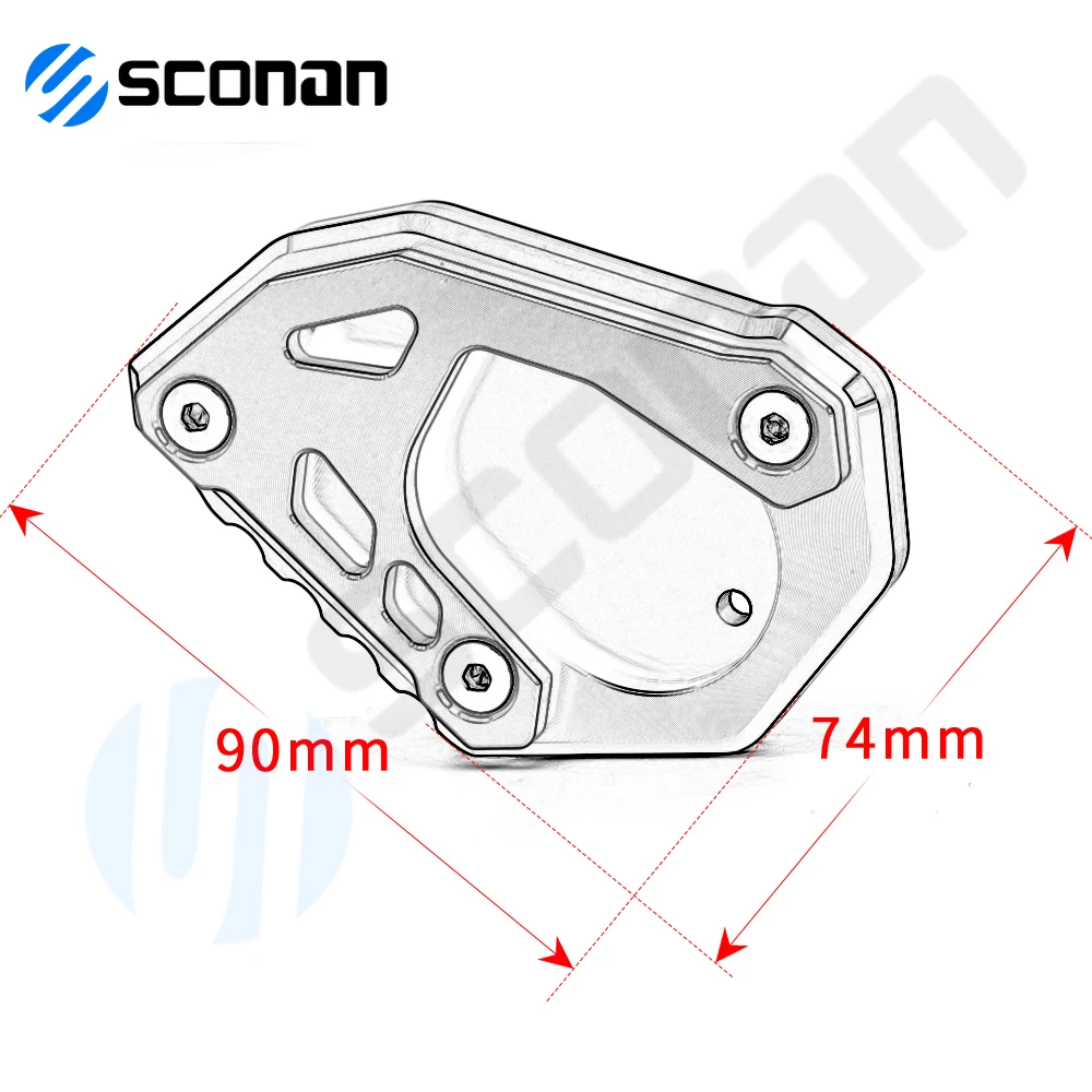 Per KTM 690 LC4 Enduro 690 LC4 EnduroR Accessori Moto Piede Cavalletto Laterale Estensione Cavalletto Ingranditore Piastra di Supporto Pad