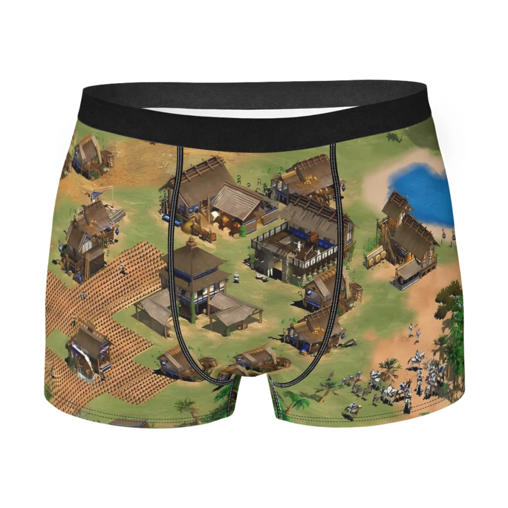 MapAge of Empires Game Underpants Breathbale Panties Male Underwear Sexy Shorts Boxer