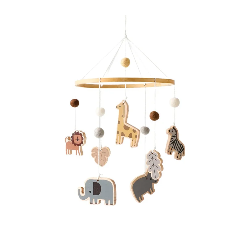 

YSUN-Baby Mobile For Crib - Baby Mobile Jungle Animals - Детский мобильный телефон для девочки или мальчика, гендерно-нейтральный мобильный телефон ручной работы, легко в использовании