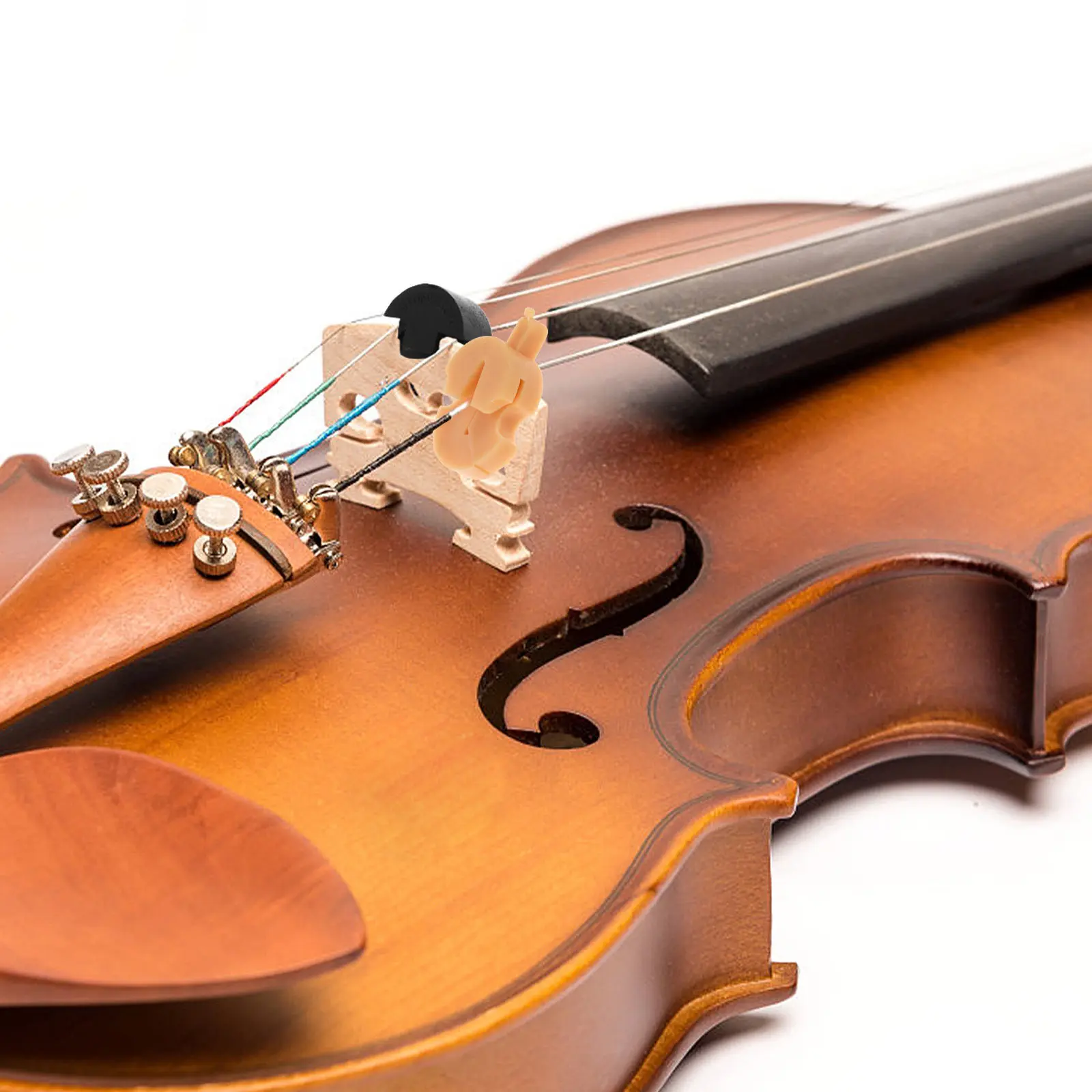 Tourte Style Rubber Practice Mute for All Violins and Small Violas Portable Violin Quiet Practice Accessory