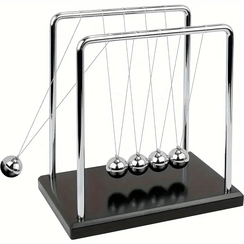 Modern Newton Cradle Metal Balance Balls Desk Toy Creative Home Office Decor Physics Ornament Stress Relief Gift for Men Women