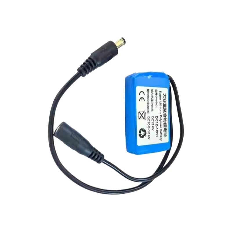 DC12-1800 12.6V 1800mAh Rechargeable Polymer Lithium Battery Pack for Heating Clothing GPS Bluetooth Speaker LED Headlight