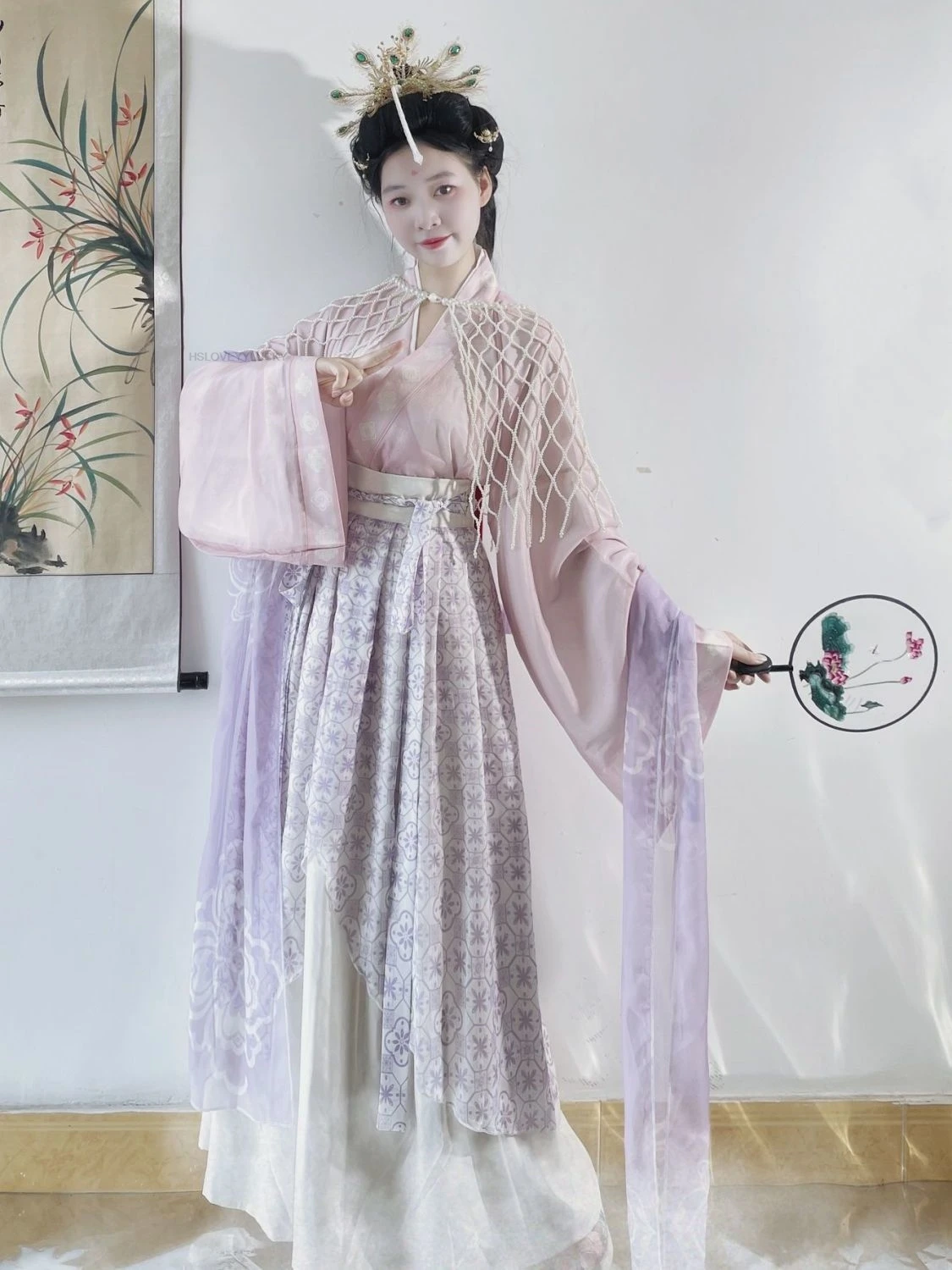 Autumn Winter New Hanfu Dress Women Chinese Traditional Hanfu Female Halloween Embroidery Ming Pearl Hanfu Dress Set