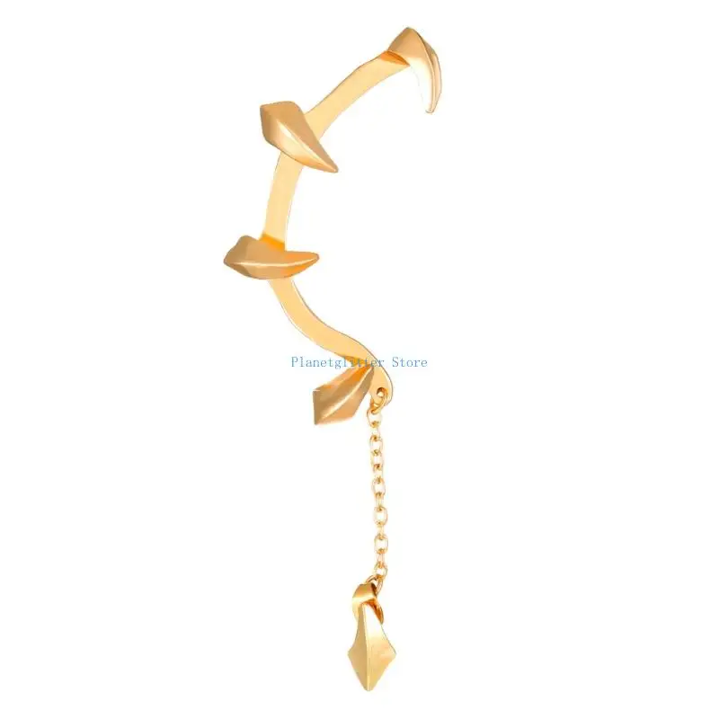 

652B Unique Gothic Cartilage Earring Gothic Cartilage Earring Alloy Ear Cuff for Punk and Tragus