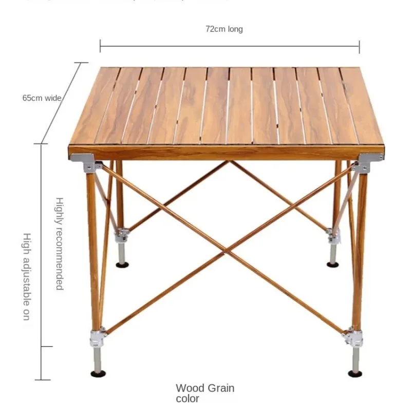 Outdoor Camping High-Grade Aluminum Eight-Immortal Table Camping Folding Square Table Eight-Immortal Table