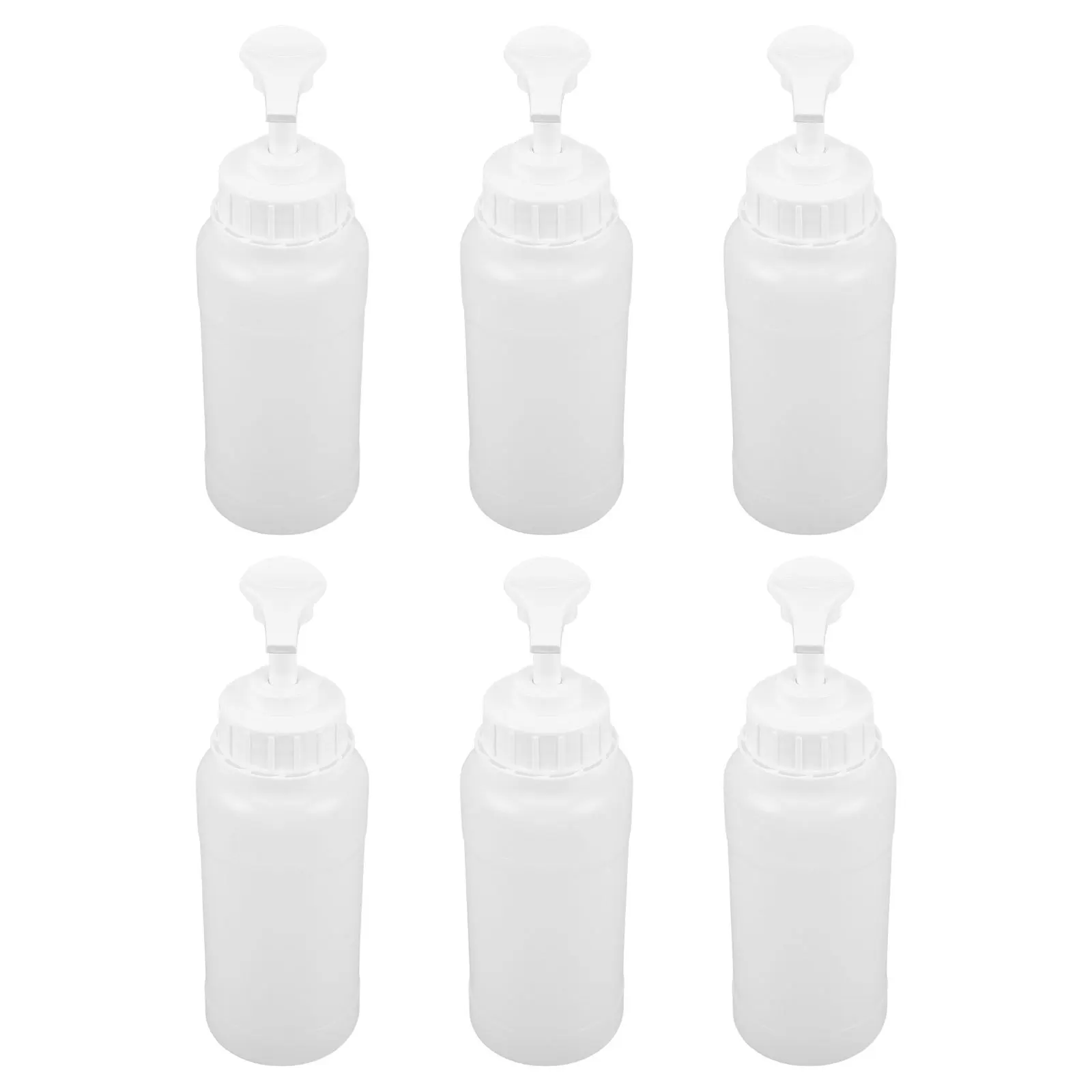 Dispensador de bomba de loción de 300Ml, botella de plástico para jabón líquido, champú, baño rellenable, contenedor a prueba de fugas, 6 uds.