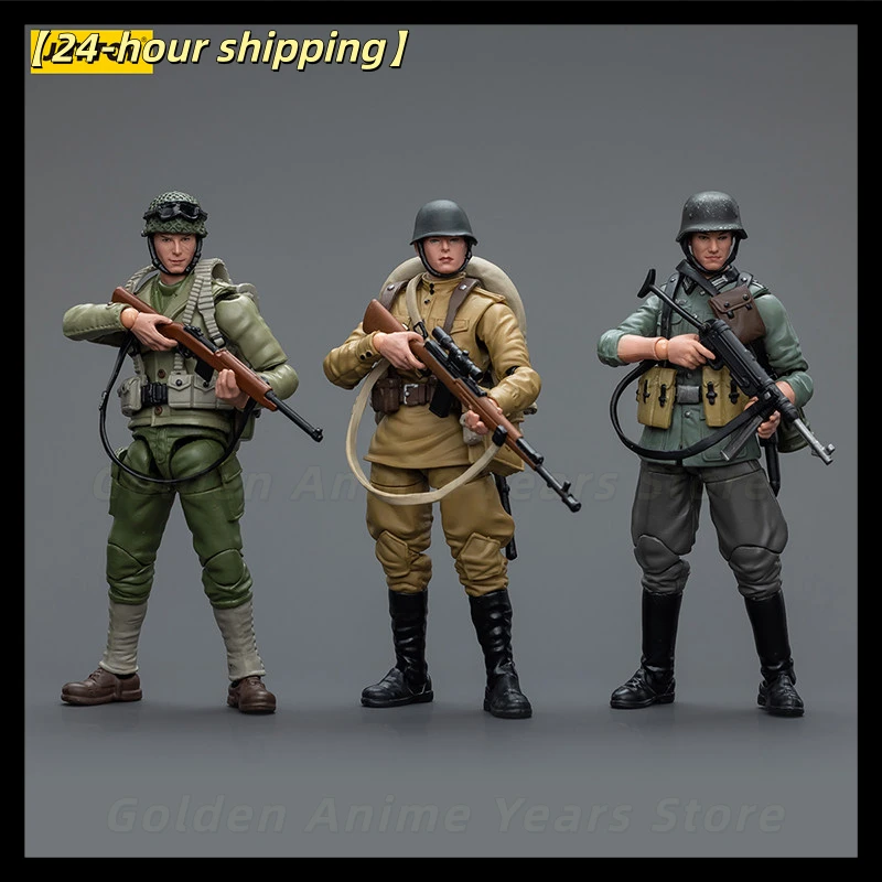 【Spot Goods】Original JOYTOY Dark Source Hardcore Cool Play Series WWII Soldiers 3-Figure Set 1:18 Scale Collectible Gift