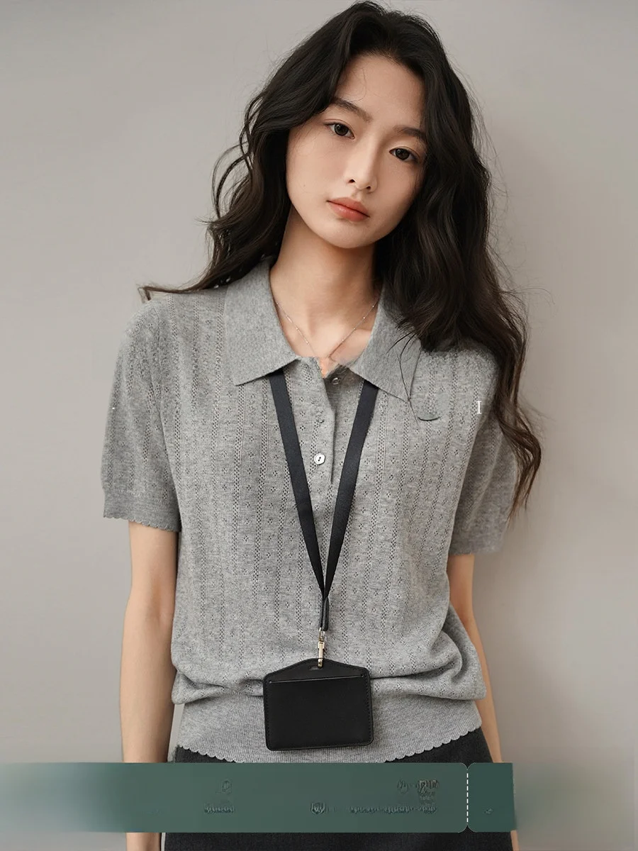 

Женская летняя вязаная свободная футболка с открытыми плечами, повседневная одежда для женщин