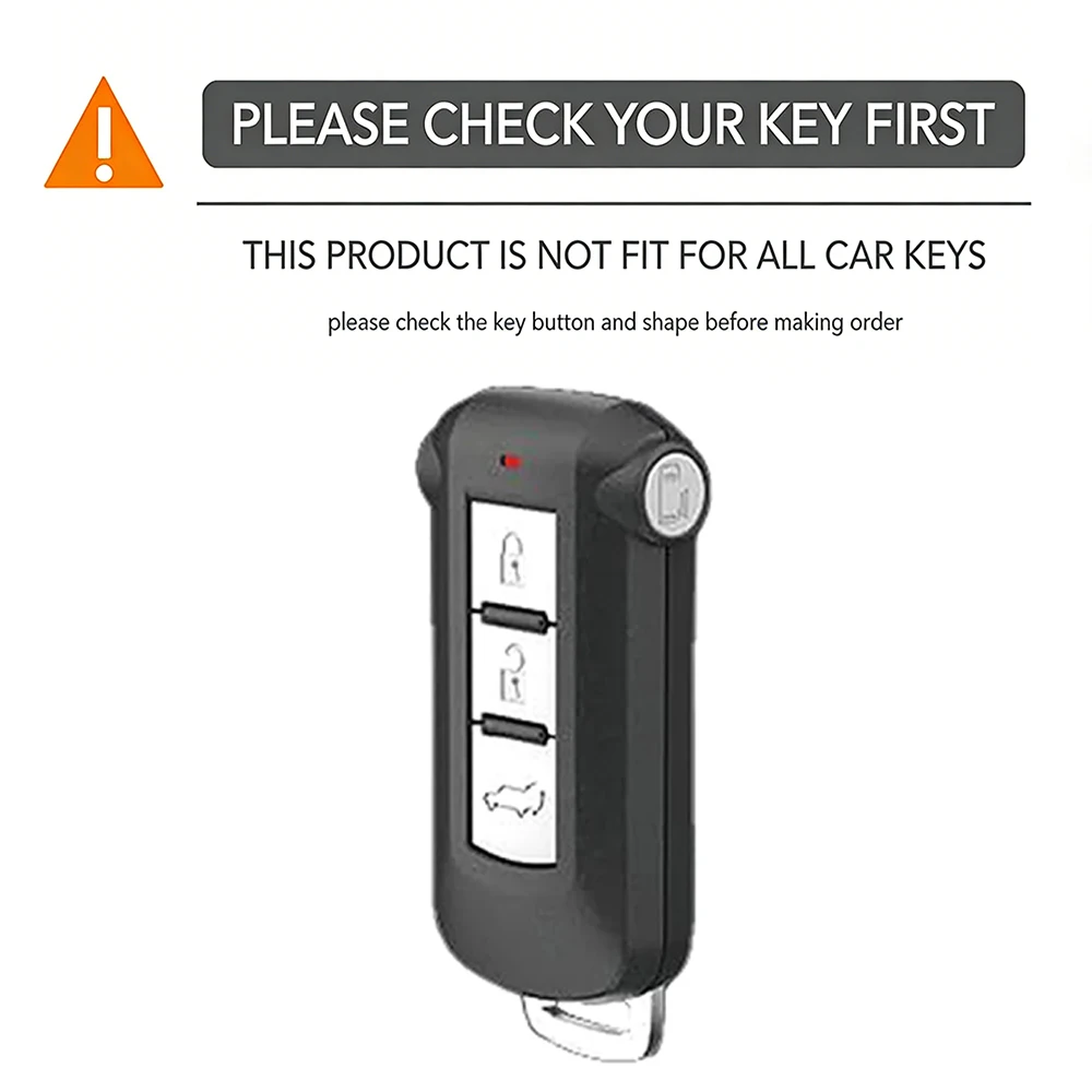 For Mitsubishi Delica D5 Soft Silicone Car Key Cover Case for Mitsubishi Outlander 2014 Pajero Delica Key Chains Car Accessories