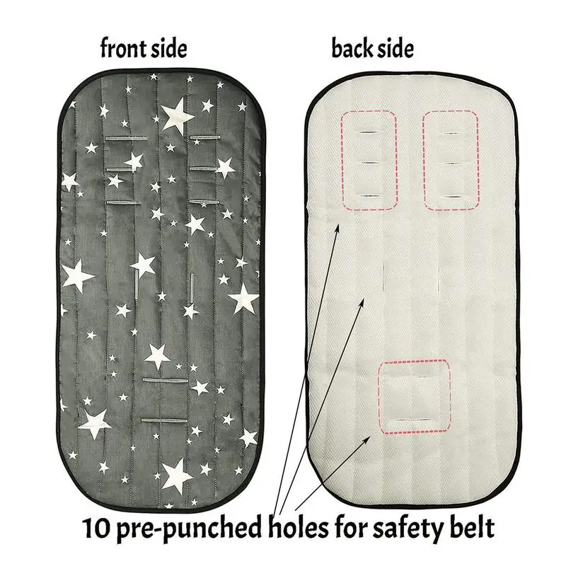Stroller Seat Liner Shock Absorbing Baby Pram Cushion Liner High Chair Baby Stroller Accessories for Walking Shopping Travel 6