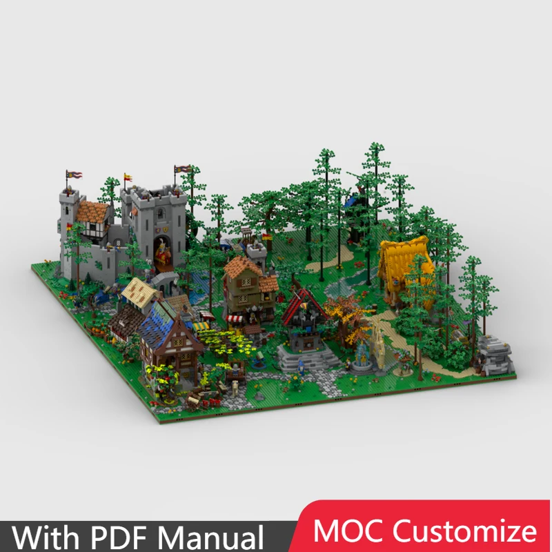 

Hot 10522 PCS MOC City Street Views Modular Diorama Building Block Diy Educational Assembly Toy Christmas Birthday Gift