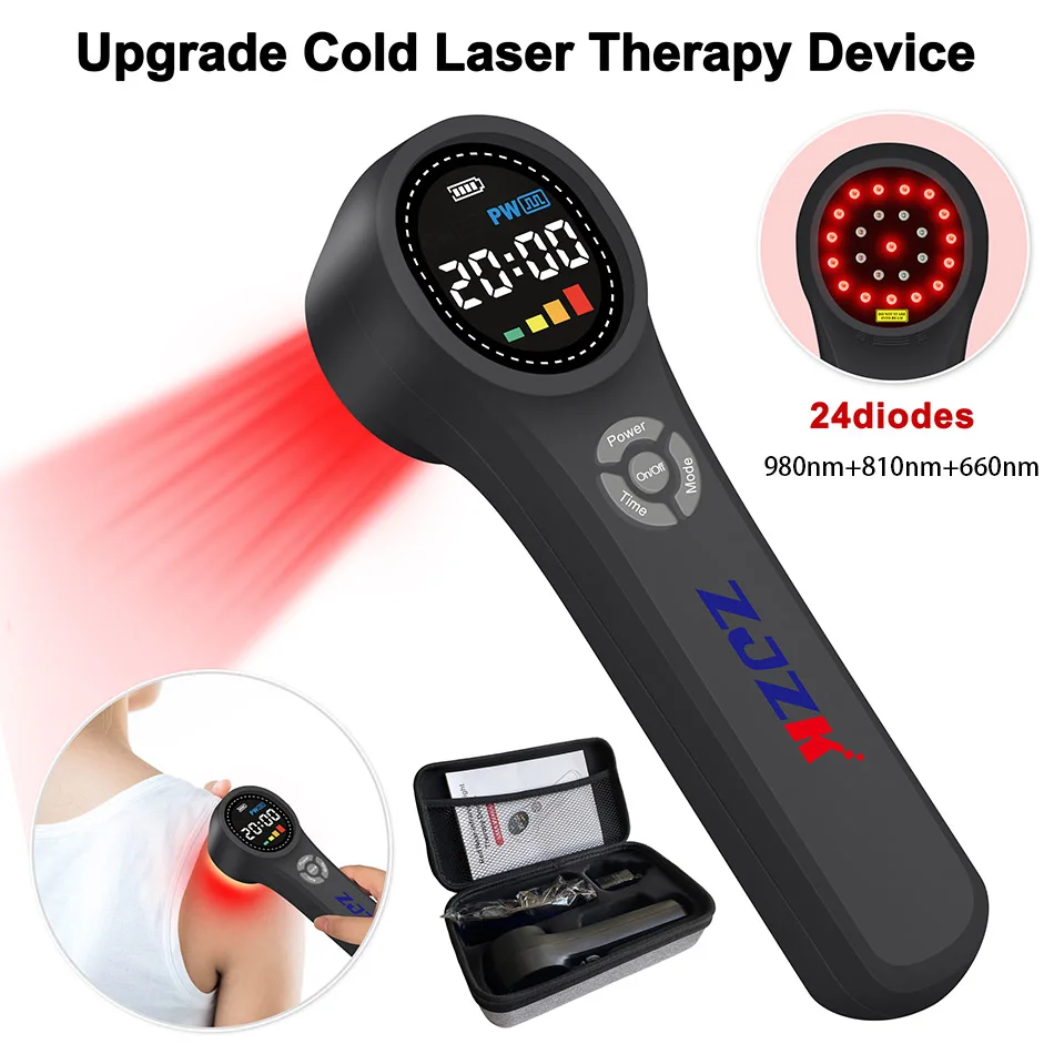 Low Level Laser Therapy Treatment for Knee and Body Back Pain 1760mW 4x980nm 4x810nm16x660nm 24 Diodes Great as Christmas Gift