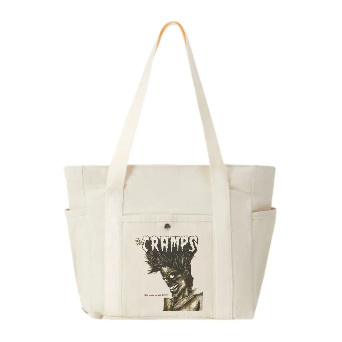 

Большая холщовая сумка через плечо Cramps Band Art Show, женская повседневная студенческая сумка