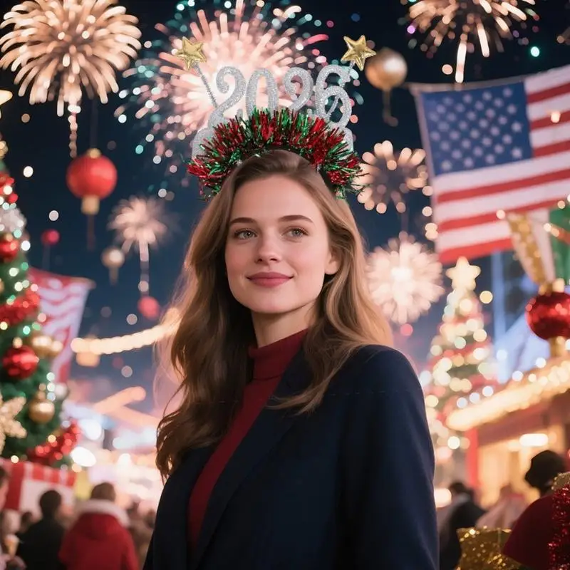 Người lớn tuổi teen trẻ Phụ kiện Tóc Giáng sinh 2026 NĂM MỚI Nhiếp ảnh Đạo cụ Đạo cụ Lễ hội Cosplay Trang phục Phụ kiện