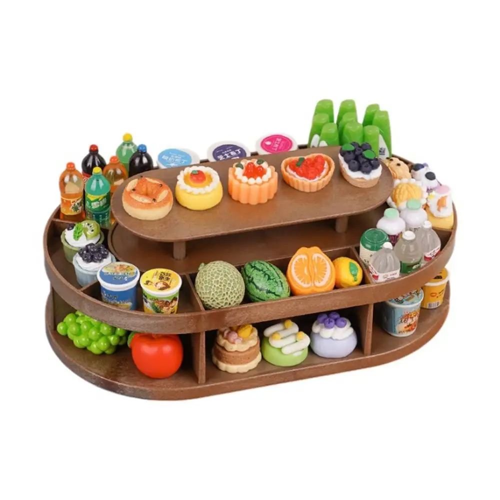 

1:12 Стеллаж для выставки товаров товаров, аксессуары, игровой домик, мебель для кукольного домика, реквизит для фотосессии, коричневый, белый