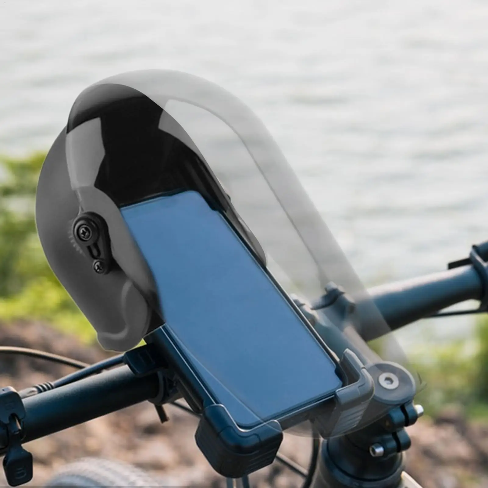 

Cell Phone Rain Cover For Motorcycle Phone Sunshade Rainproof Extended Waterproof Visor For Deliveryman Cycling Lover Navigation