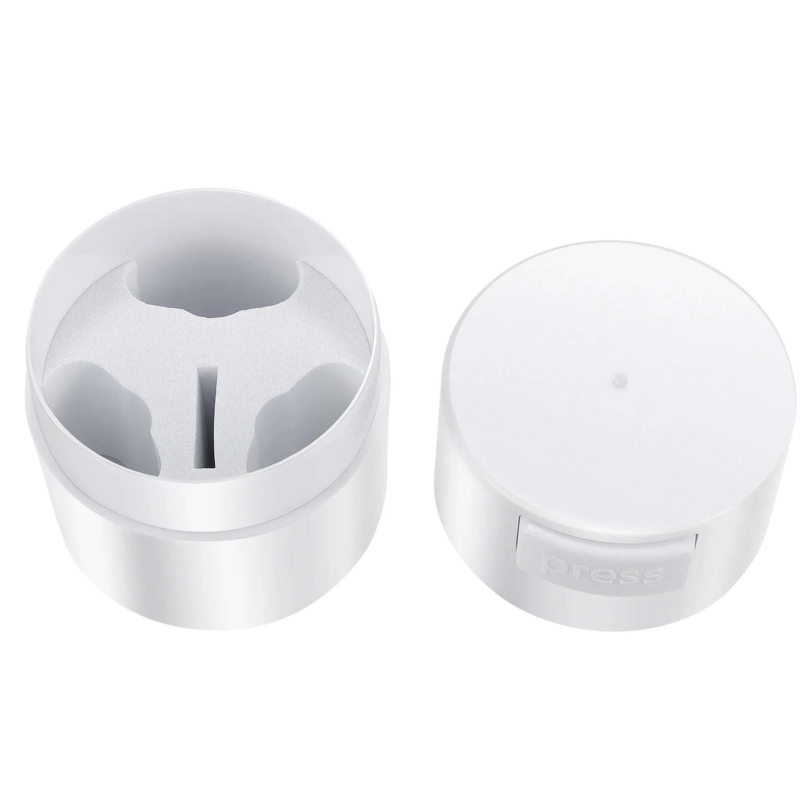 جرة تخزين غراء الرموش، حاوية تمديد الرموش المختومة، نوع الضغط الأبيض، منظم غراء الرموش، حقيبة تخزين للمكياج #1