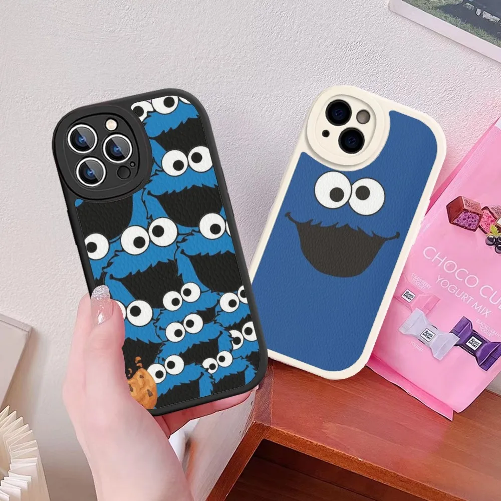 Cartoon C-Cookies M-Monster Etui na telefon z twardej skóry do iPhone'a 16 15 14 13 12 Mini 11 14 Pro Max Xs X Xr 7 8 Plus Fundas