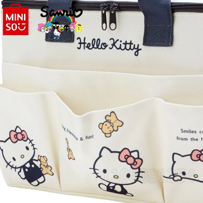 Hello Kitty-Bolso de mano para pañales de bebé, Mini bolsa de bebé de dibujos animados, multifuncional, de moda, de lona, portátil, de alta calidad, nuevo