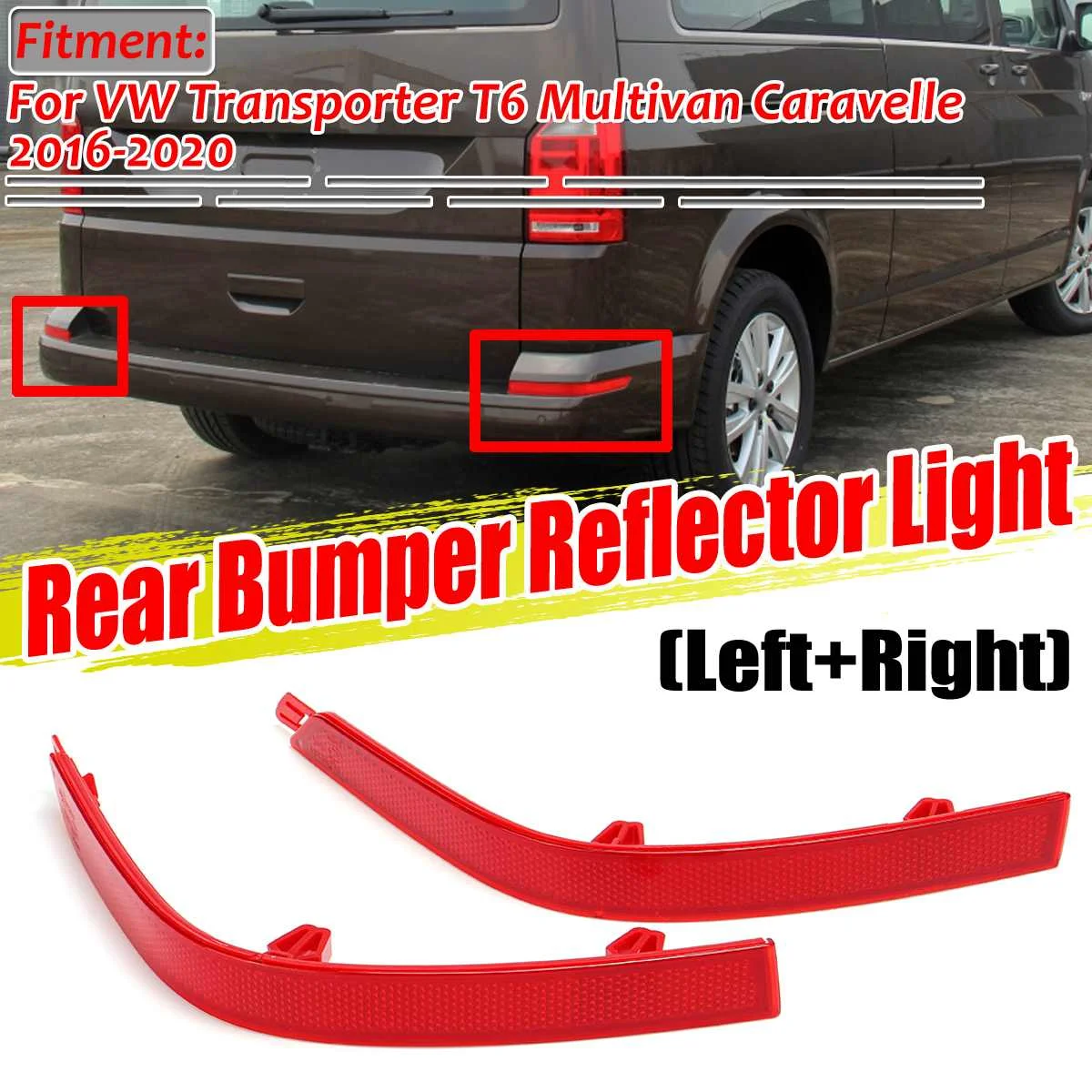 Pop Car Rear Bumper Fog Light Reflector Lamp For VW Transporter T6 Multivan For Caravelle 2016-2020 7E0945105D 7E0945106D