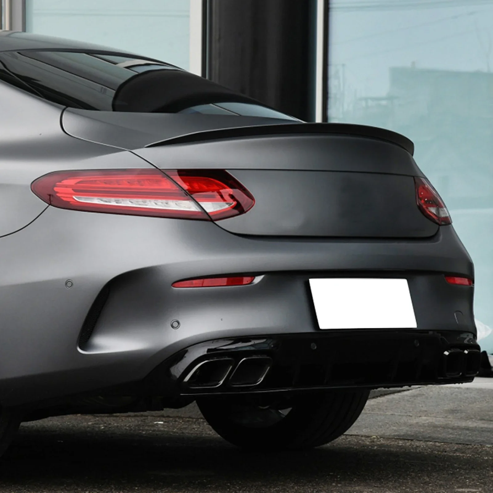 For Mercedes Benz C Class W205 C205 C43 C63 C180 C200 C300 C350 AMG Coupe 2015-2021 Rear Car Spoiler Wing Trunk Splitter Lip