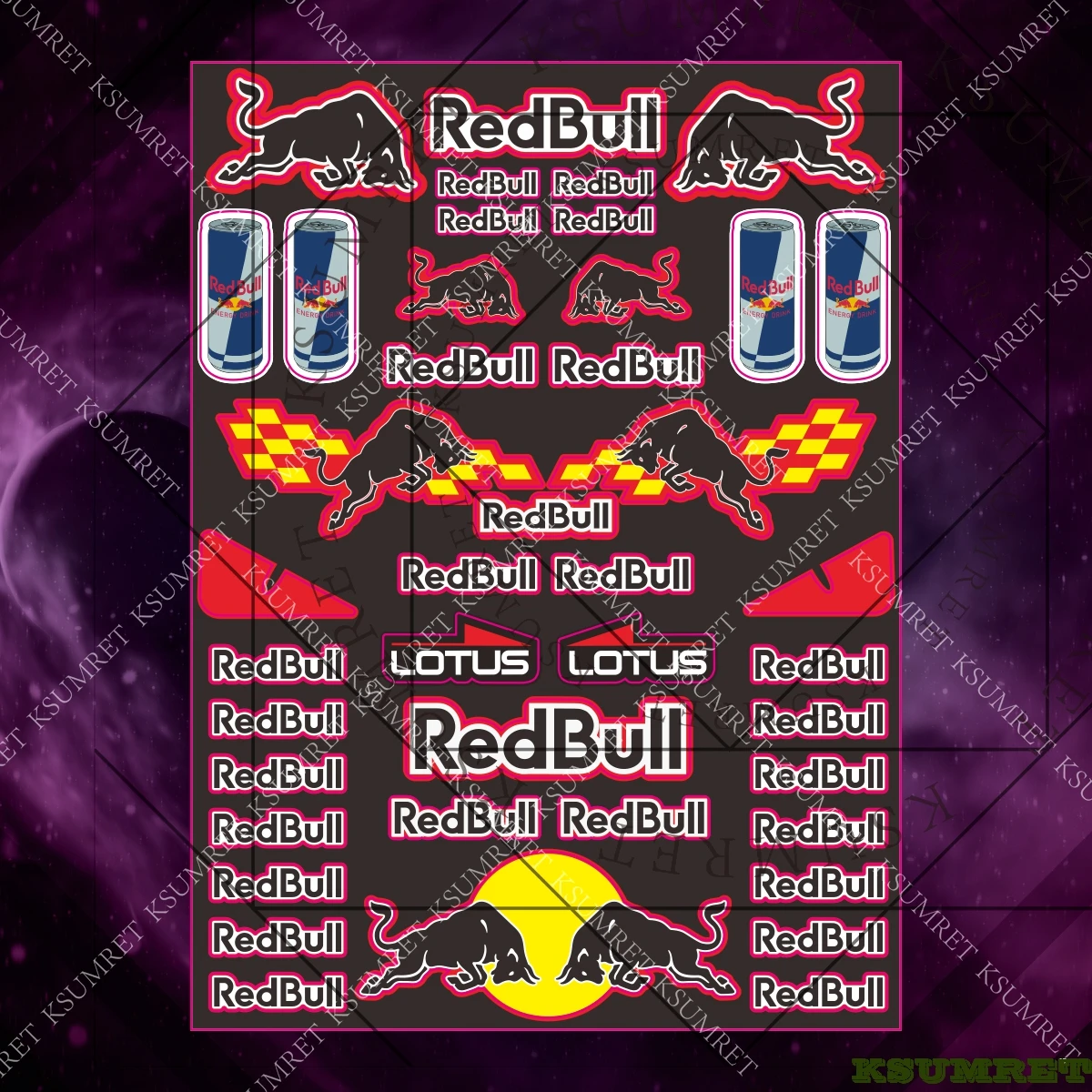 

Vinyl For Red Bull Logo Sticker Decal Motorcycle Decals