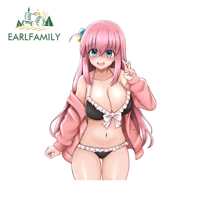 EARLFAMILY-oh Hitori مثير Decals ، حمالة صدر هنتاي على شكل حيوان ، ثدي سباحة ، إكسسوارات ، ملصقات سيارة ، ديكور ، 13 من إنتاج x من الأنيمي