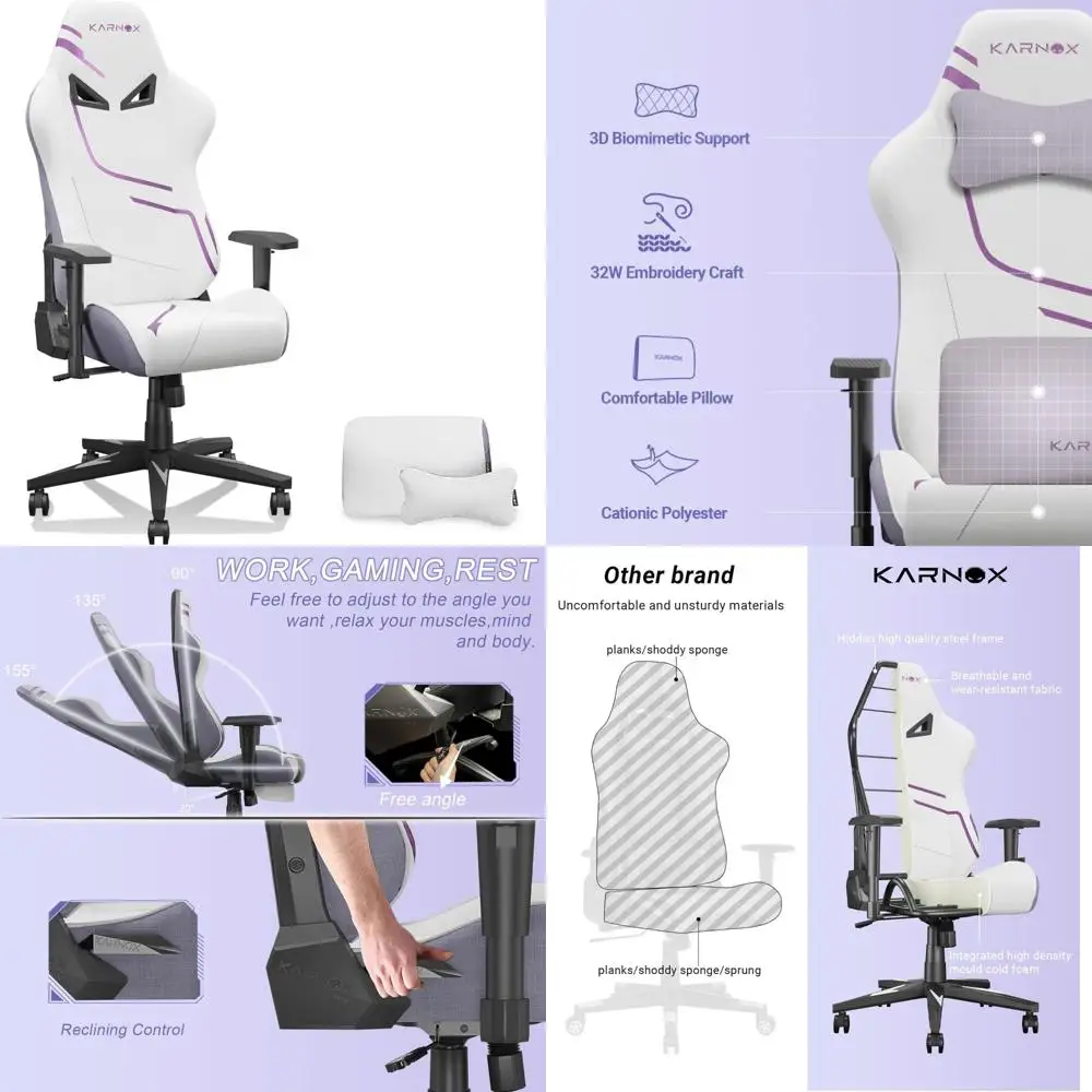 ergonomic gaming chair fabric for adults, high-back office chair, adjustable height gaming chair for teens