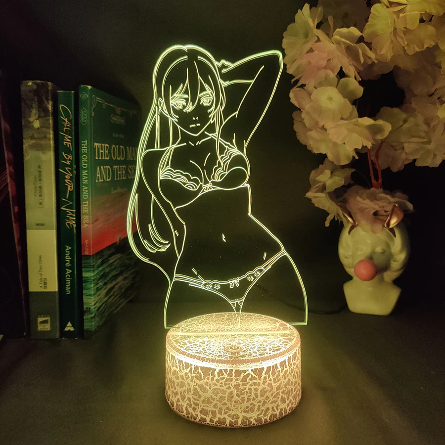 Hell\'s Paradise Yamada Asaemon Sagiri Anime Lamp LED Figure Laser Engraving Nightlight for Friends Mens Bedroom Decoration Sexy