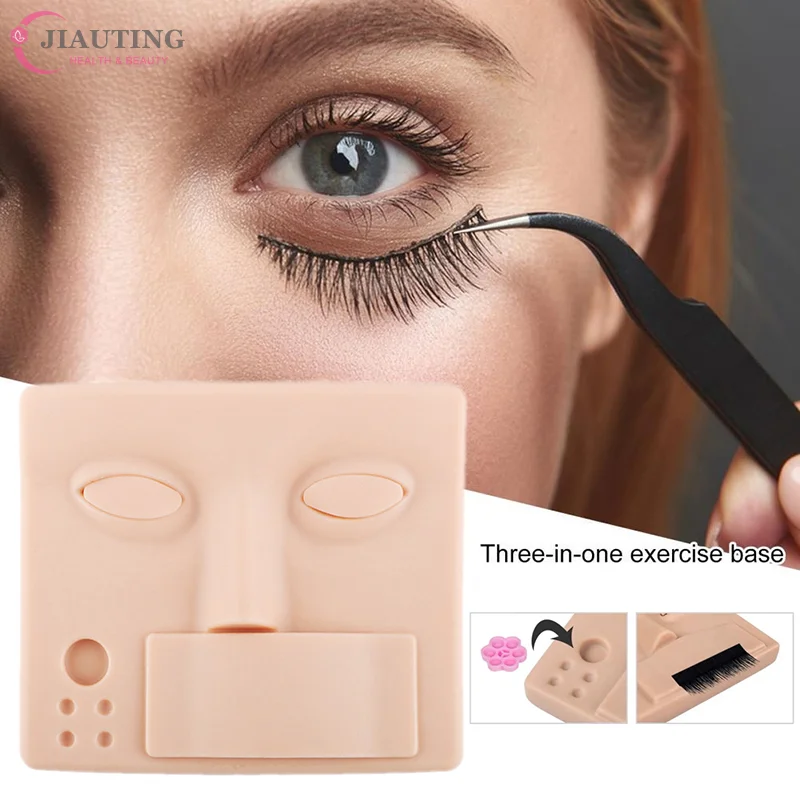 1 قطعة عارضة أزياء رئيس رمش تمديد ممارسة ماكياج اكسسوارات مع عيون قابلة للإزالة الرموش الصناعية تطعيم التدريب نموذج رئيس