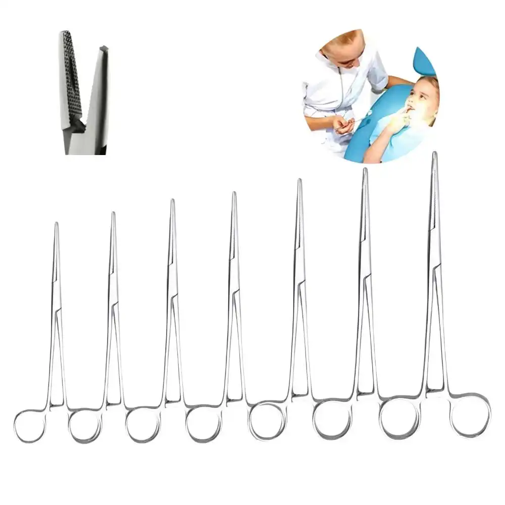 

Dental Straight Hemostatic Forcep Stainless Steel Handle Orthodontic Forcep Surgical Instrument, also used hook-removing forceps