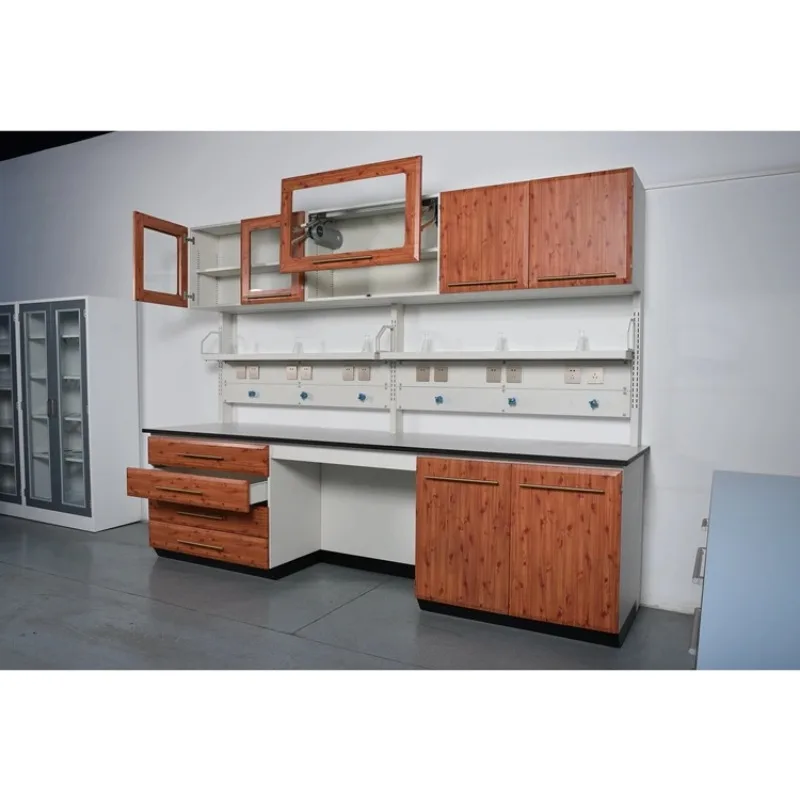 Laboratory equipment Laboratory workbench with hanging cabinet Laboratory furniture