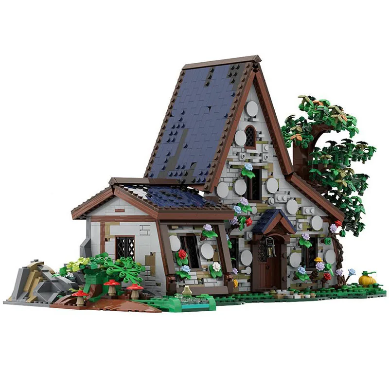 MOC هالوين الرعب العمارة لتقوم بها بنفسك كتل البناء ساحرة منزل اللعب الديكور نموذج الطوب للأطفال هدايا عيد ميلاد #3