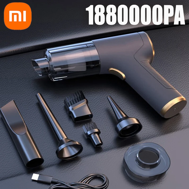 Xiaomi-aspiradora inalámbrica 2 en 1 para coche, aspirador portátil de succión y soplado de 1880000Pa, miniaspiradora de doble uso para el hogar y