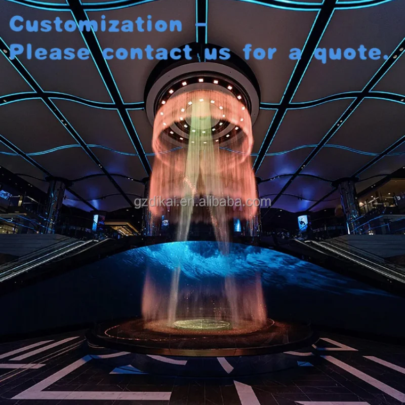 

custom.Magic Music Fountain Feature Outdoor/Indoor Decorative Artificial Waterfalls Digital Curtain Advertising