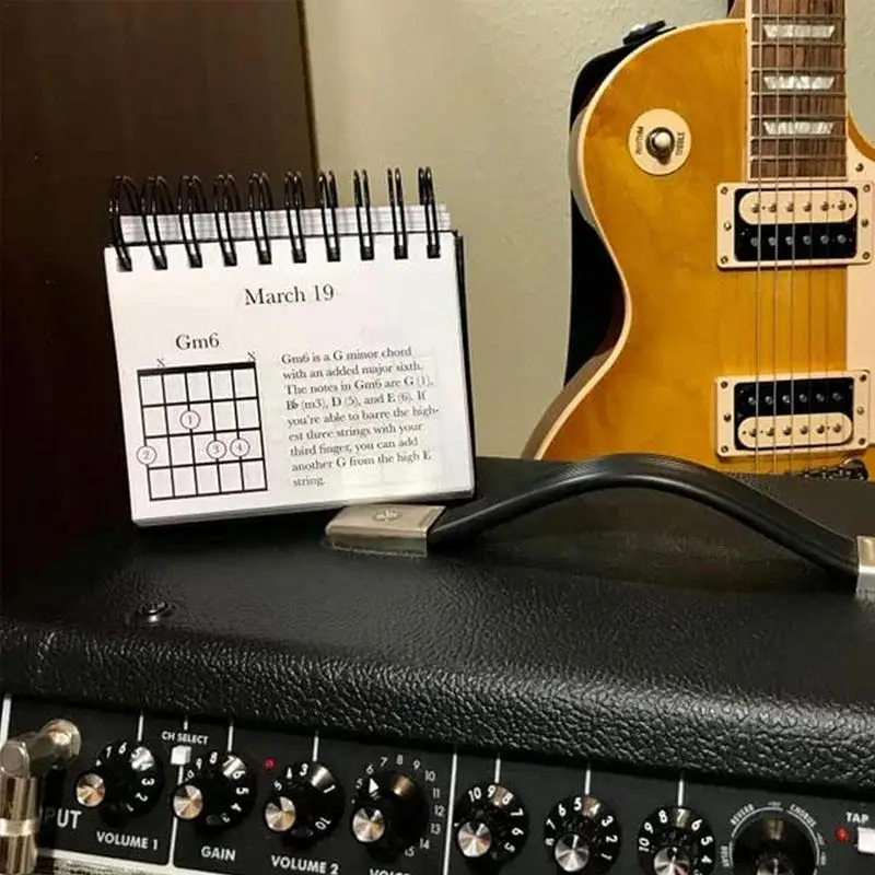 Acordes De Guitarra Calendário Diário De Acorde De Guitarra, Impressão Clara, Suprimentos De Prática Para Iniciantes E Guitarra, 365 Dias