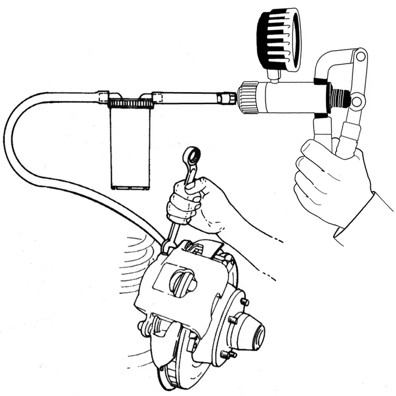 Auto Hand Held Vacuum Pressure Pump Tester Brake Clutch Fluid Bleeder Tool Kit Oil Change Power Steering Fluid Bleeding Tool Kit