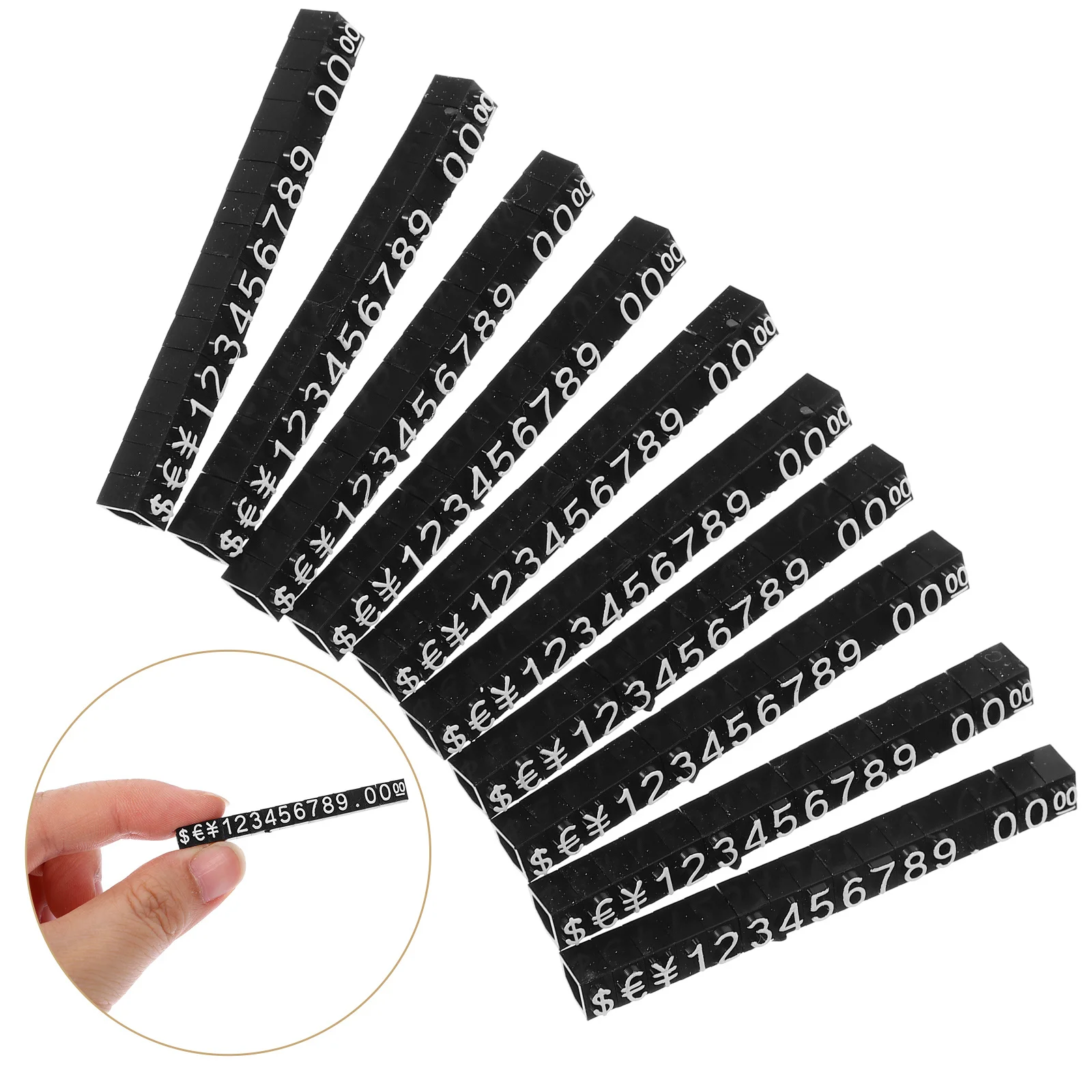 10 مجموعات عرض الأسعار مكعب ABS البلاستيك الأسعار العلامات قابل للتعديل لعداد البيع بالتجزئة والمجوهرات تسعير التسمية حامل عداد البيع بالتجزئة #1