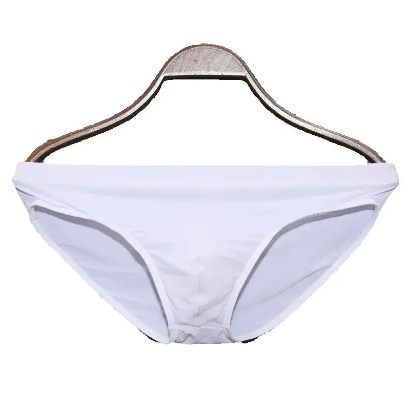 

Men Underwear Ice Silk Boxers Briefs Skin-Friendly Panties Sexy Low Waist Ultra-Thin Transparent Quick Drying Bikini Underpants
