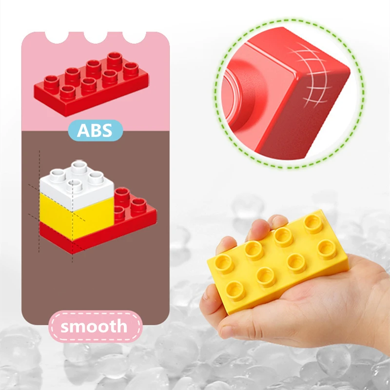 46 قطعة/المجموعة الإبداعية مزرعة سلسلة كبيرة الجسيمات اللبنات رياض الأطفال التعليم المبكر لغز لعب للأطفال هدايا عيد الميلاد #6