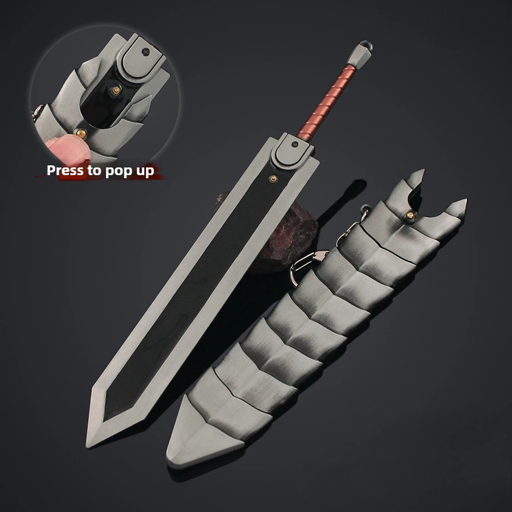 22 CM Anime Randapparatuur Doden Draak Zwaard Metalen Ambachtelijke Wapen Model Collectible Bureau Ornamenten Creatieve Verjaardagscadeautjes Jongen Speelgoed