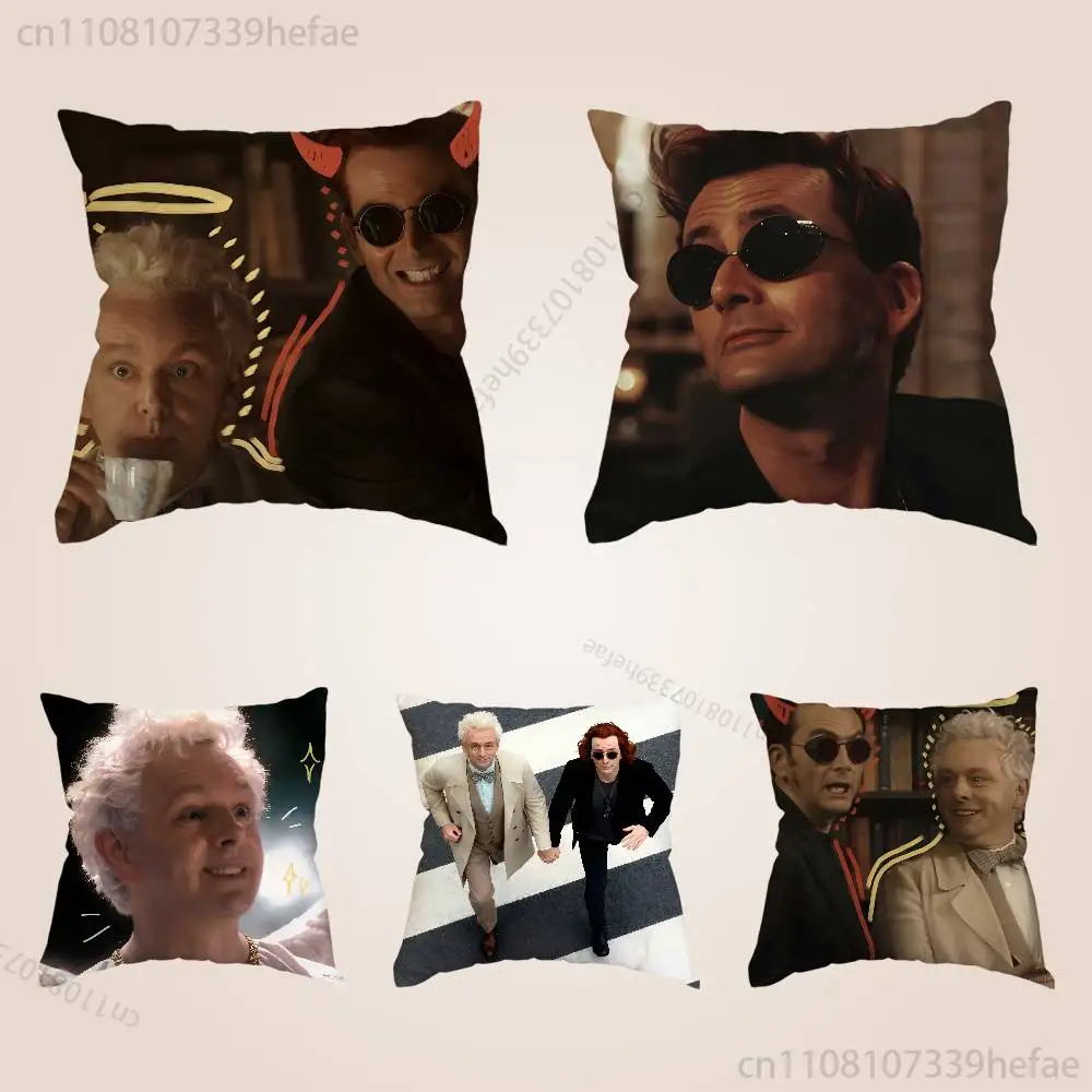 G-Good O-Omens TV Throw Pillow Case For Decoration 30cm 50cm 55cm Square Home Pillowcase Case